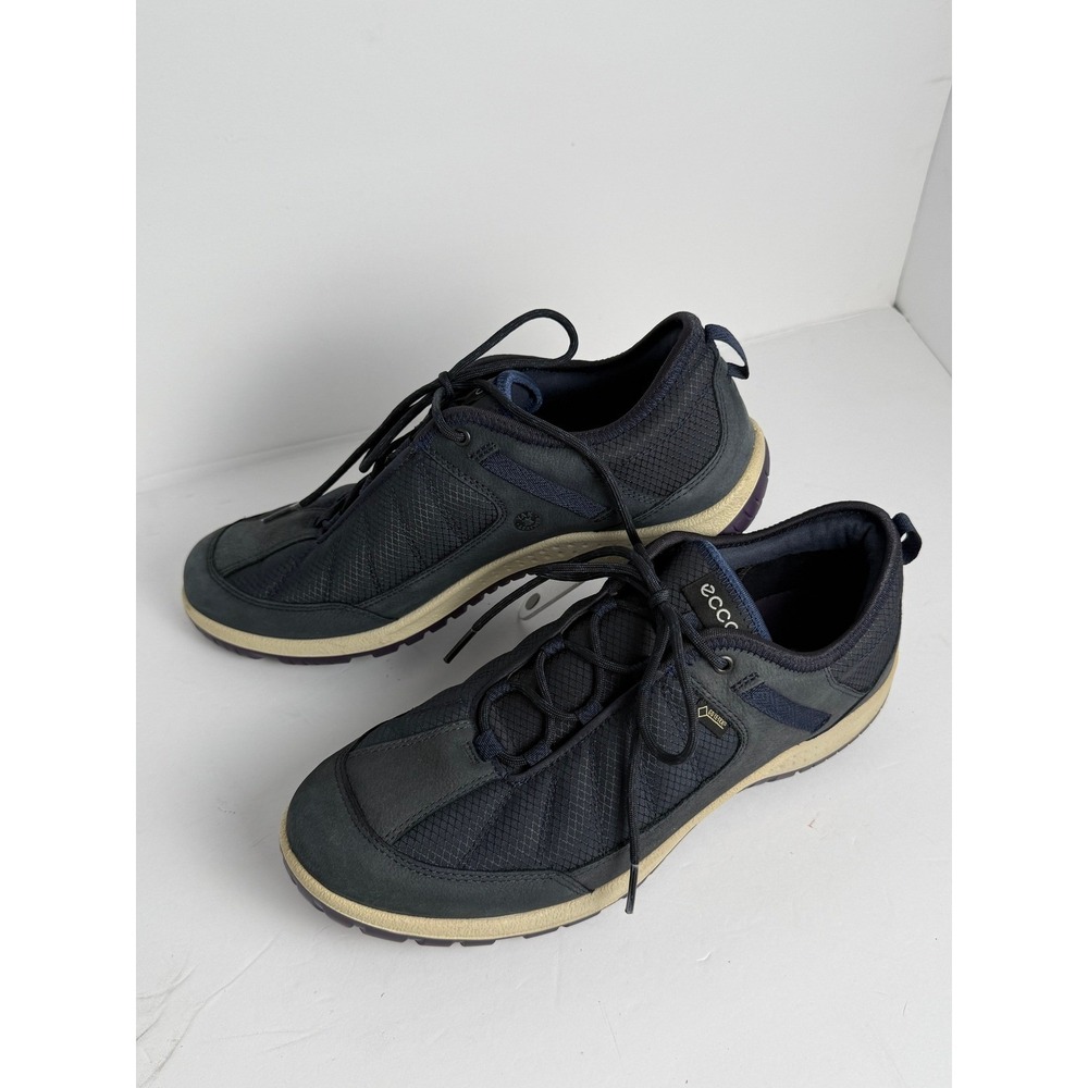 ECCO Receptor Lite Gore-Tex Sneakers Navy Blue Mens 8 Womens 9.5 EU 41‎ Walking